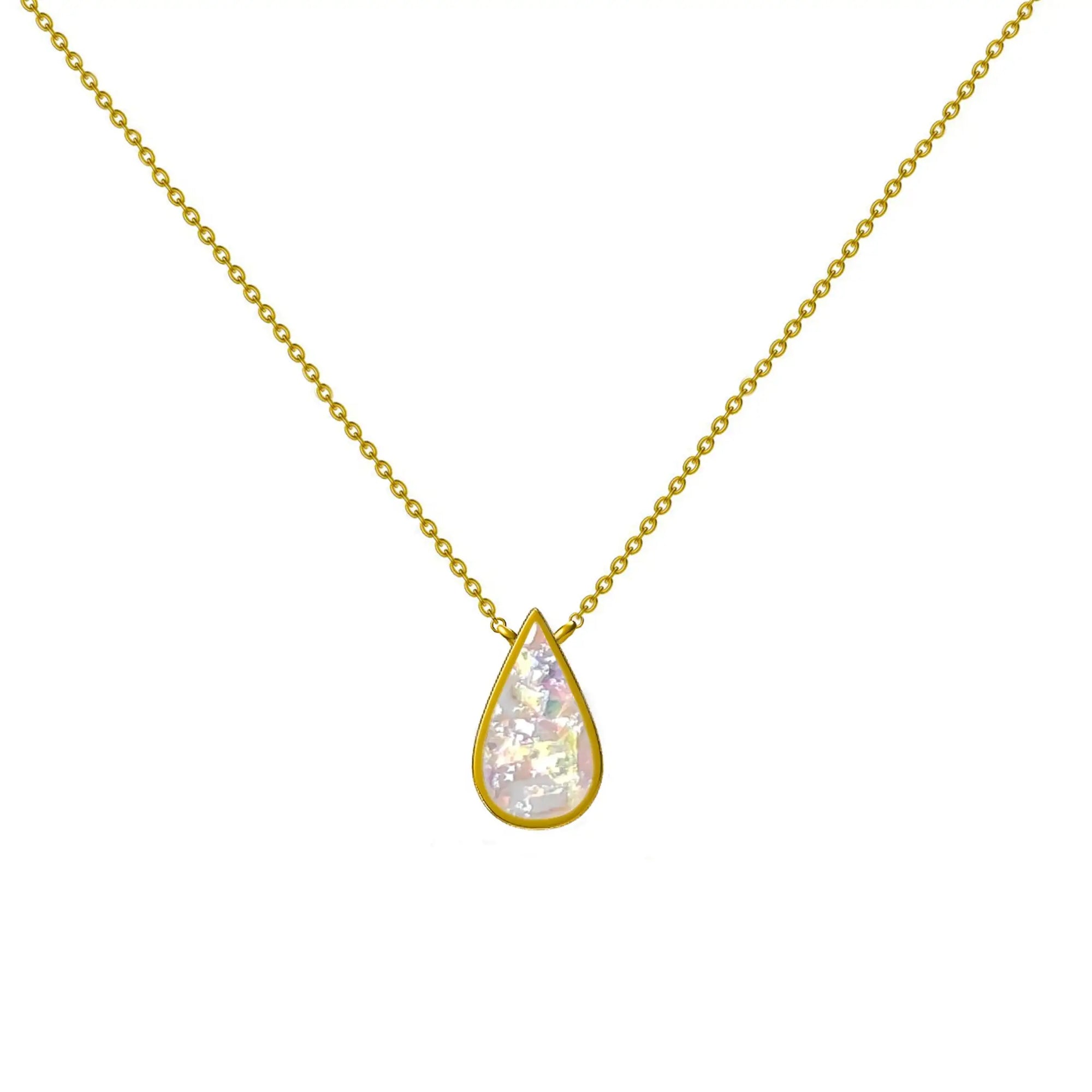 Serenity Droplet: Ashes Necklace gold-ashes-necklace-0-链子一体