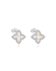 Cremation Ashes Earrings - Sparkling Clover Design