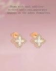 Cremation Ashes Earrings - Sparkling Clover Design