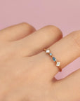 Starlit Whimsy Ashes Memorial Birthstone Ring