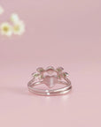 Handcrafted Whispering Heartleaf Ashes Ring Set