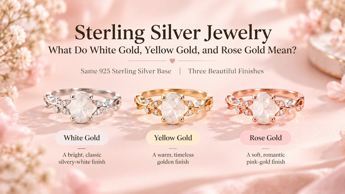 Sterling Silver Jewelry: What Do White Gold, Yellow Gold, and Rose Gold Mean?