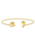 Elegant Pathway: Solid Gold Footprint Bracelet