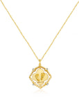 Lucky Lumina:Solid Gold Footprint Necklace