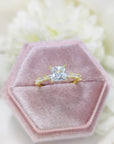 CrystalRomance:Ashes Cubic Zirconia Ring, Pet Ashes Memorial Jewelry, Cremation Ashes Ring, Ashes Keepsake Ring