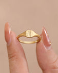 Elegant Charm: Solid Gold Footprint Ring