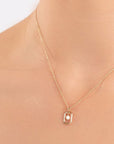 LifeLine : Gold Rectangular Breastmilk Necklace