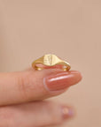 Elegant Charm: Solid Gold Footprint Ring