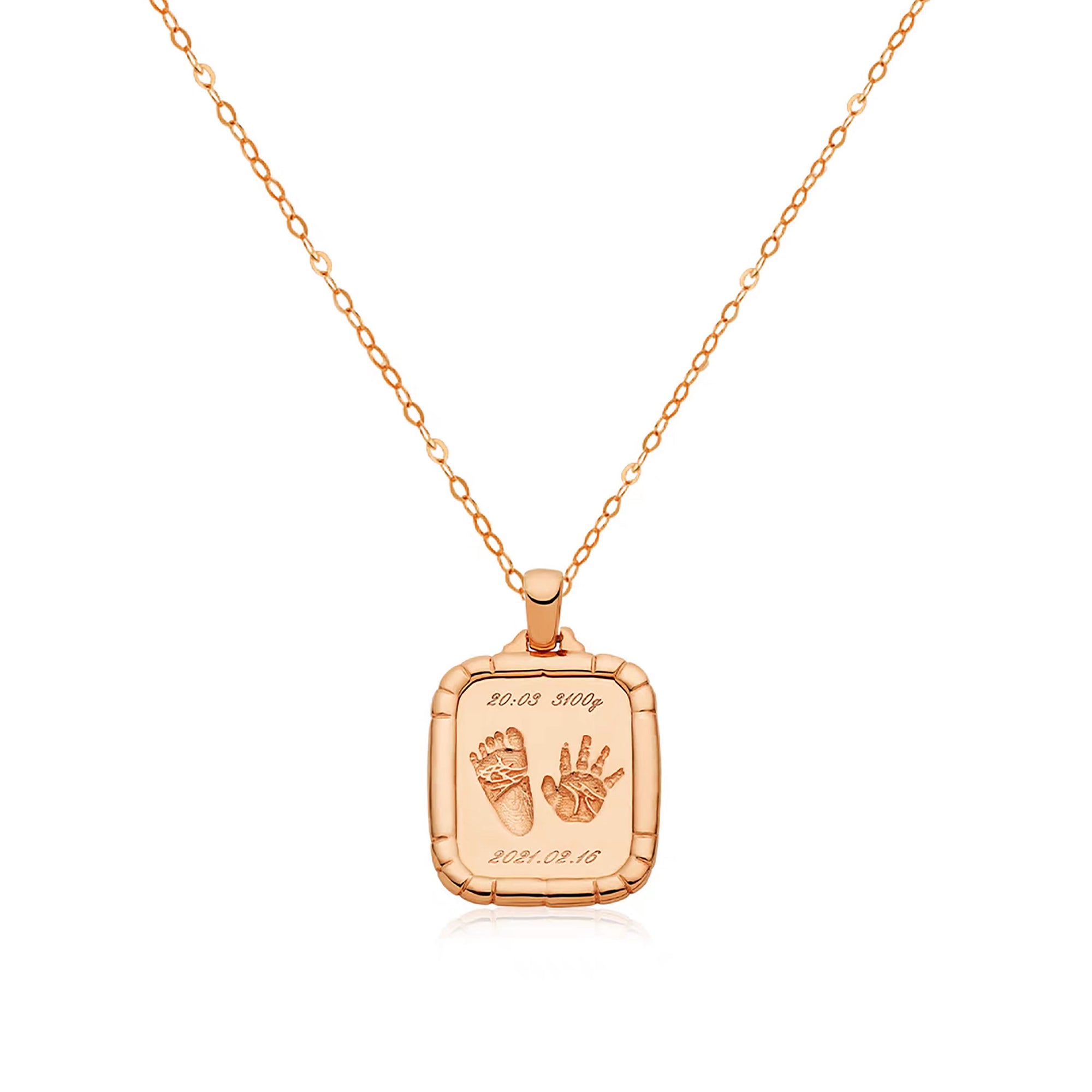 Handcrafted Gold Footprint Necklace - A Precious Keepsake – Love Catcher