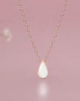 SerenityDroplet: Teardrop Breastmilk Gold Necklace