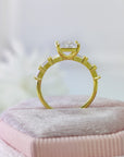 CrystalRomance:Ashes Cubic Zirconia Ring, Pet Ashes Memorial Jewelry, Cremation Ashes Ring, Ashes Keepsake Ring