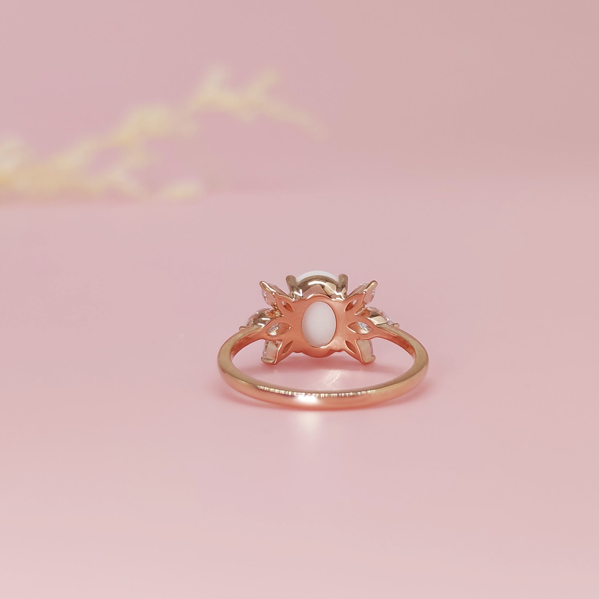 EternalNourish: Solid Gold Oval Breastmilk Ring