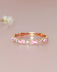 EndlessLove: Multi-Marquise Stackable Birthstone Pregnancy Test Ring