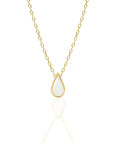 SerenityDroplet: Teardrop Breastmilk Gold Necklace