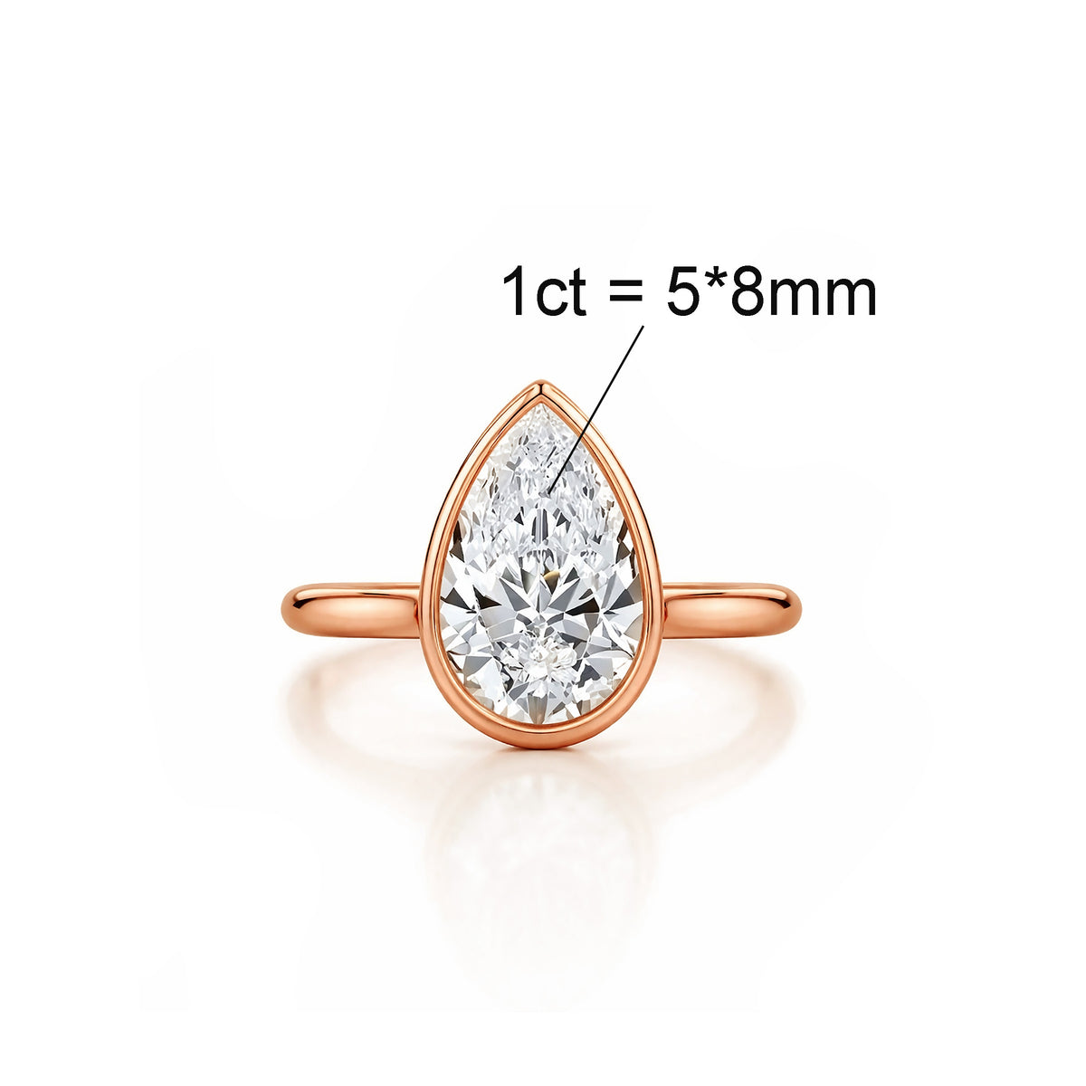 Liquid Aura: Elegant Pear Cut Solitaire Ring Lab-Grown Diamond Ring Engagement Ring