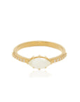 NurturedBonds: Gold Marquise Breastmilk Ring