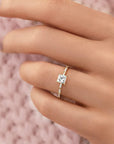 CrystalRomance:Ashes Cubic Zirconia Ring, Pet Ashes Memorial Jewelry, Cremation Ashes Ring, Ashes Keepsake Ring