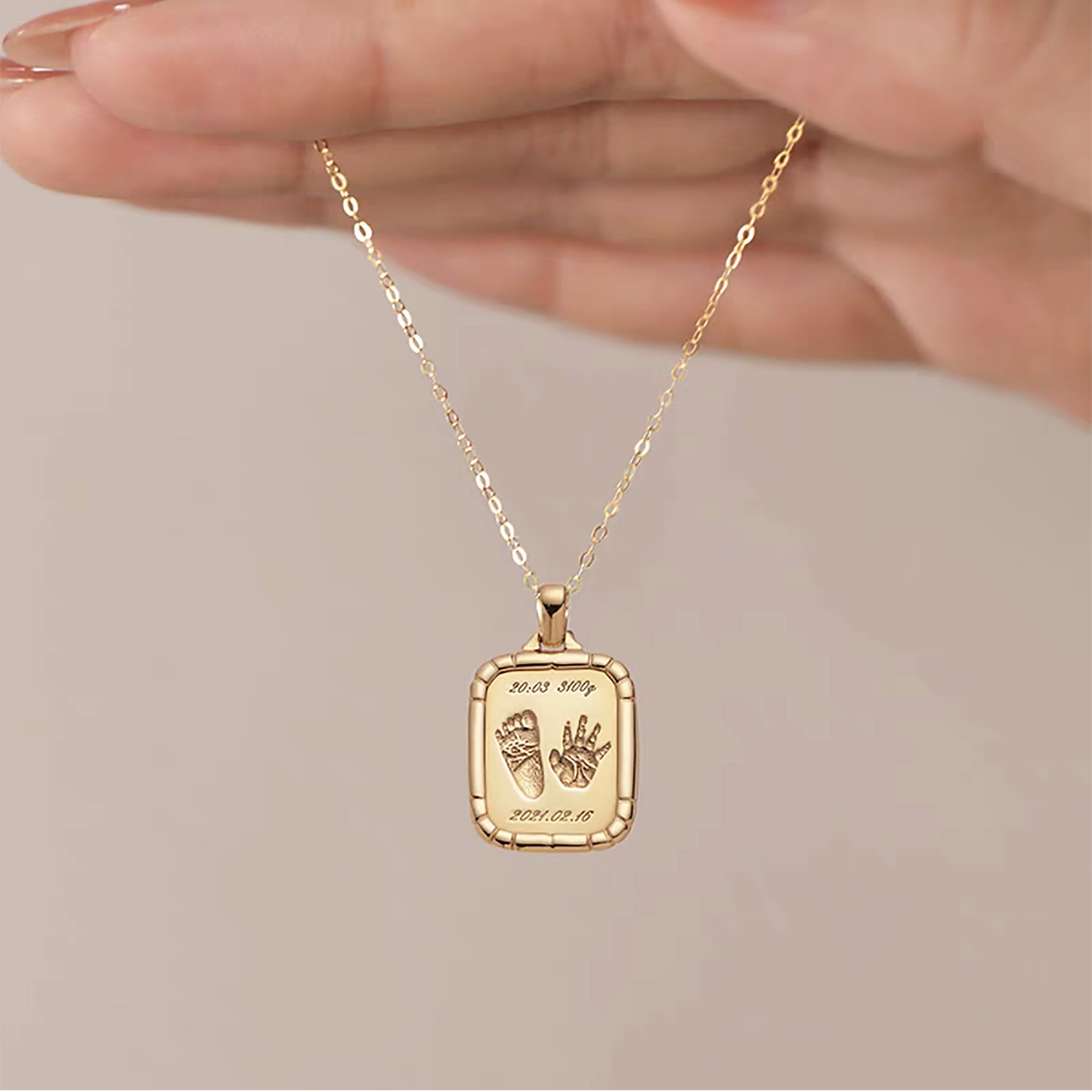 Handcrafted Gold Footprint Necklace - A Precious Keepsake – Love Catcher