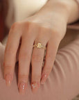 Golden Chain: Solid Gold Footprint Ring