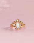 Moonlight Tear: Solid Gold Breastmilk Ring set