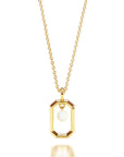 LifeLine : Gold Rectangular Breastmilk Necklace