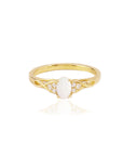 LullabyLove : Solid Gold Oval Breastmilk Ring