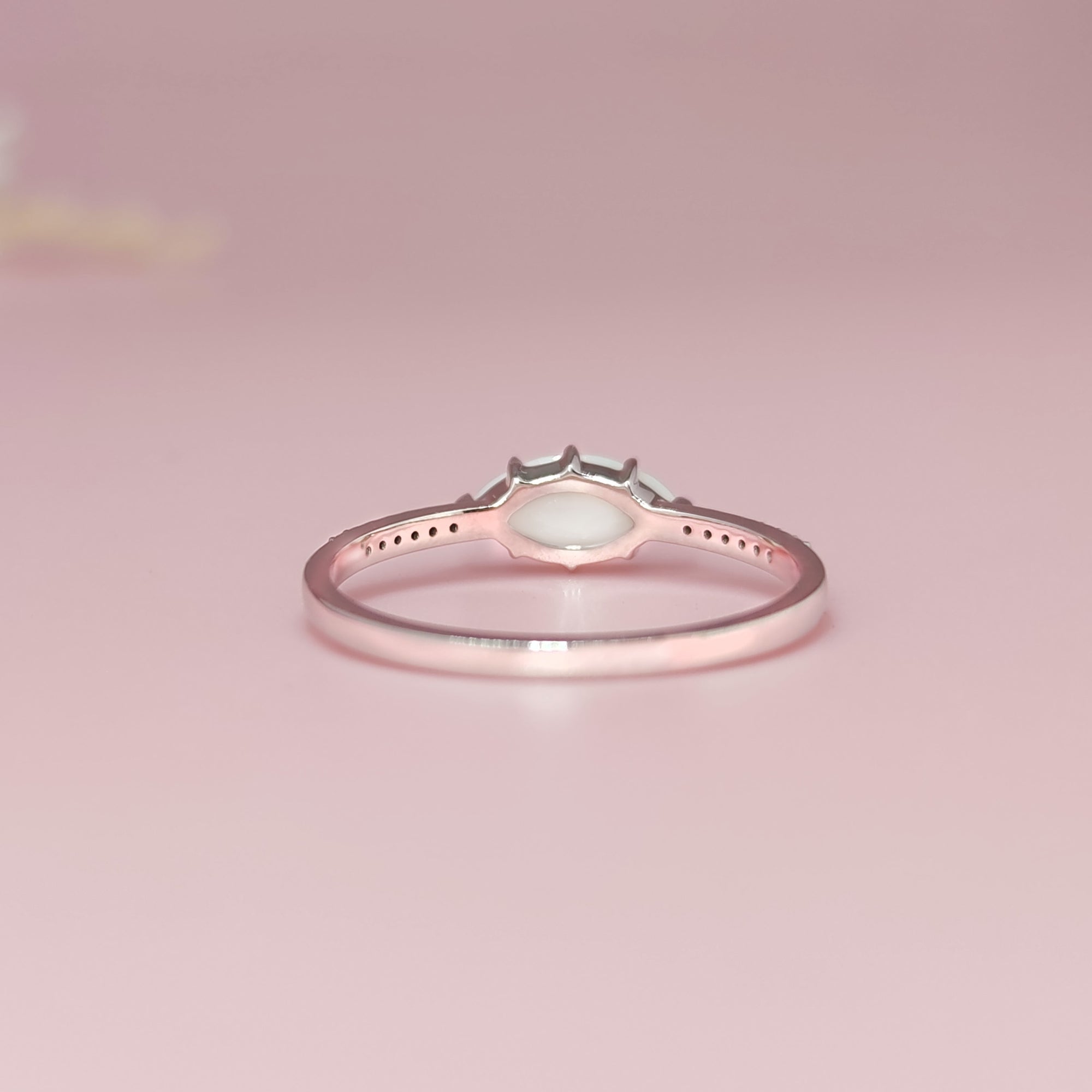 NurturedBonds: Gold Marquise Breastmilk Ring