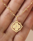 Lucky Lumina:Solid Gold Footprint Necklace