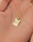 PuppySmile: Solid Gold Footprint Necklace