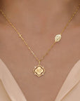 Lucky Lumina:Solid Gold Footprint Necklace