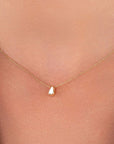 SerenityDroplet: Teardrop Breastmilk Gold Necklace