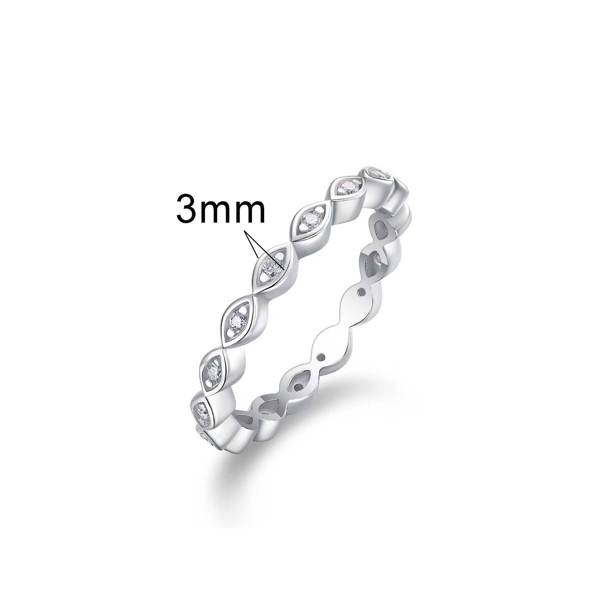 Lace of Legacy : Full Band Birthstone Stackable Moissanite Ashes Ring