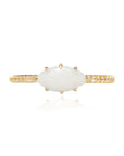 NurturedBonds: Gold Marquise Breastmilk Ring