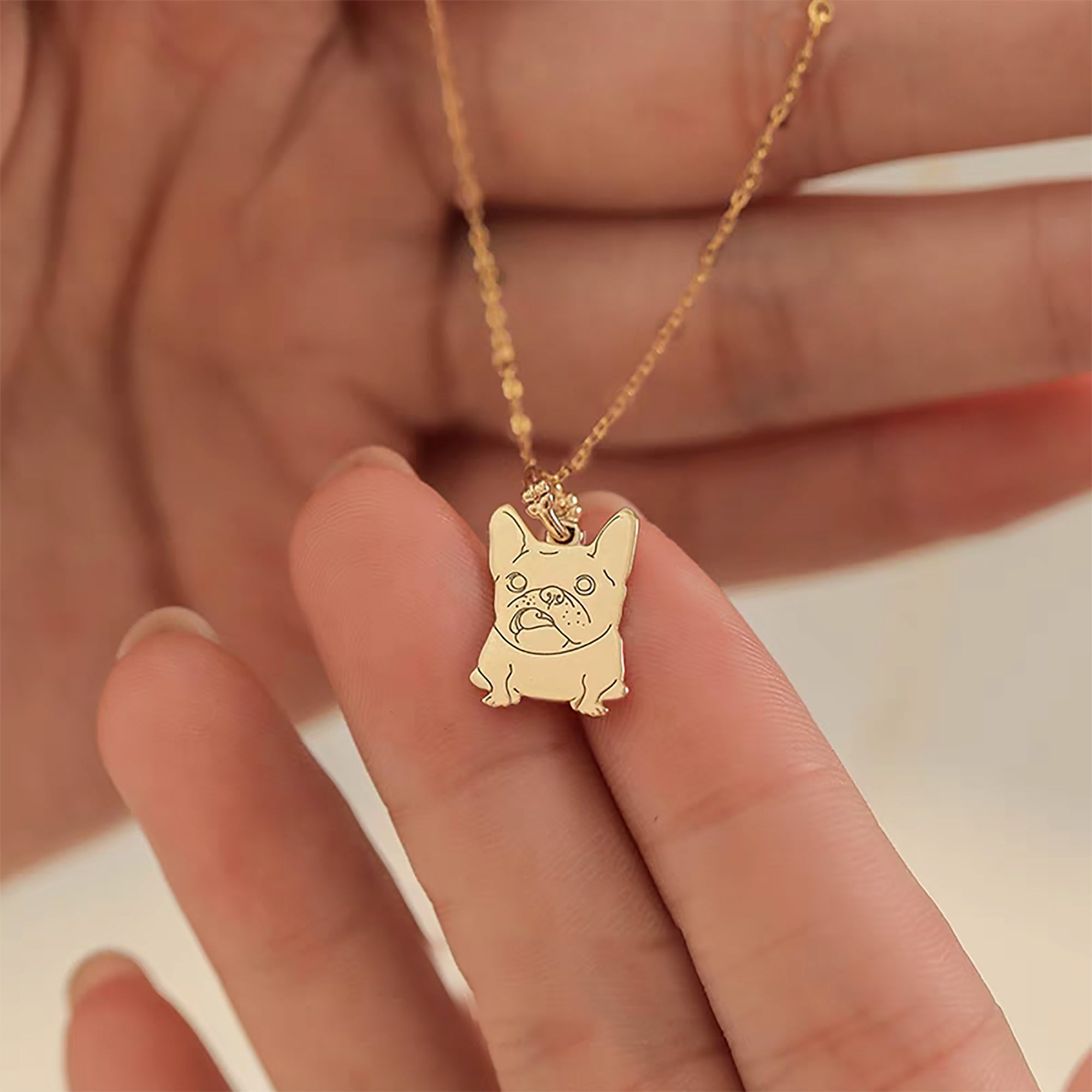 PuppySmile: Solid Gold Footprint Necklace