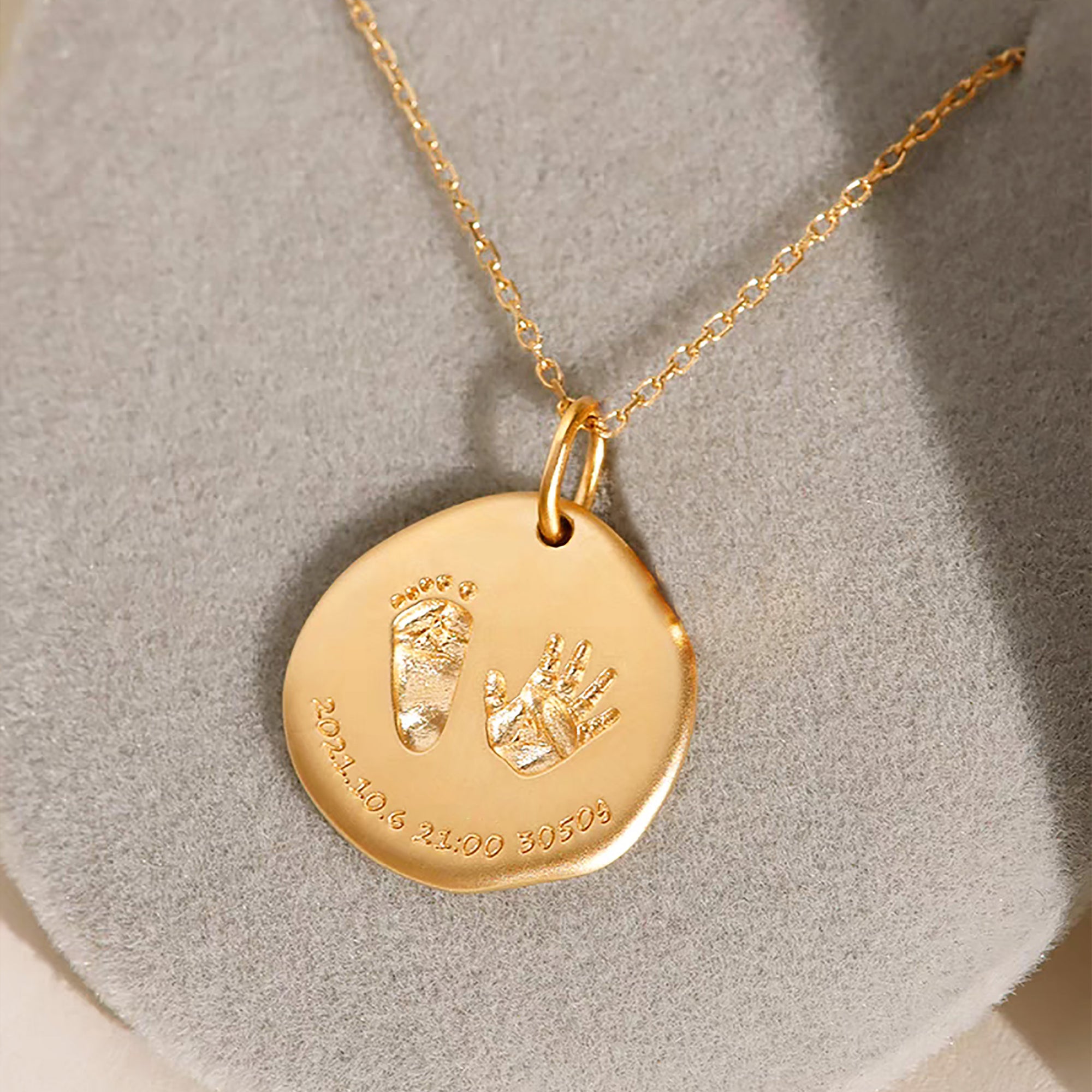 Whimsy Tracks: Solid Gold Footprint Necklace
