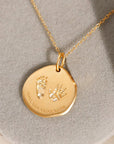 Whimsy Tracks: Solid Gold Footprint Necklace