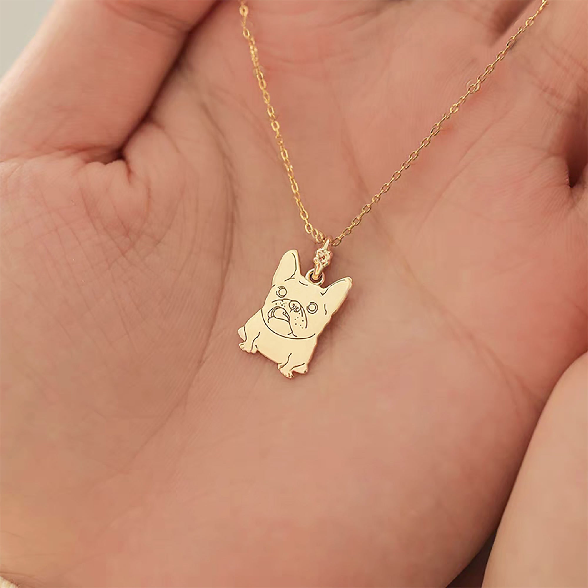 PuppySmile: Solid Gold Footprint Necklace