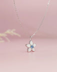 MilkBlossom: Solid Gold Birthstone Breast Milk Necklace