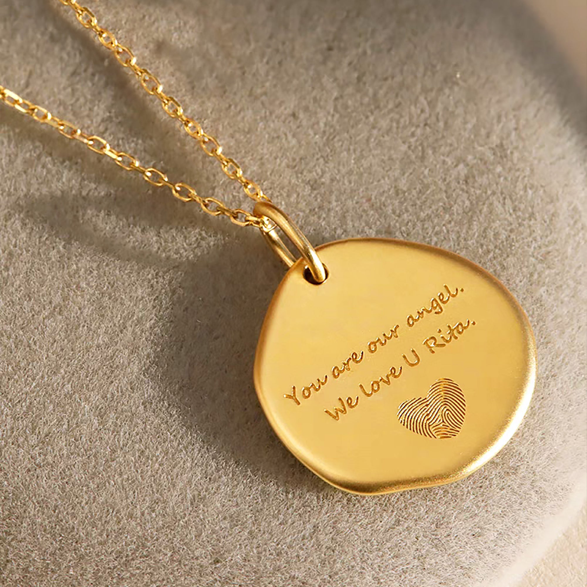 Whimsy Tracks: Solid Gold Footprint Necklace
