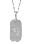 MomentoGleam: Solid Gold Footprint Necklace