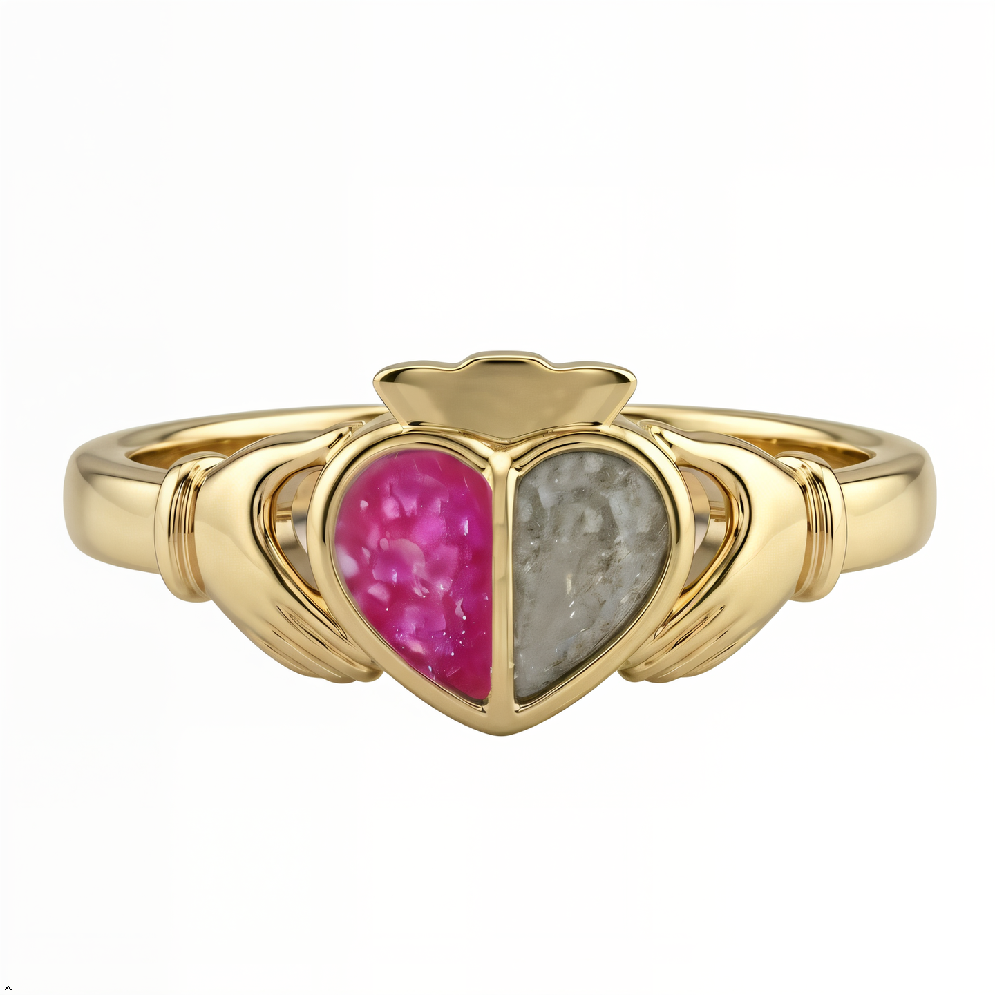 Claddagh: Solid Gold Ashes Ring Claddagh Ring