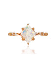 Anillo de cenizas en forma de diamante de plata esterlina (kit de bricolaje)