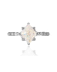 Anillo de cenizas en forma de diamante de plata esterlina (kit de bricolaje)