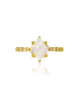 Anillo de cenizas en forma de diamante de plata esterlina (kit de bricolaje)