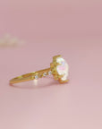 Anillo de cenizas en forma de diamante de plata esterlina (kit de bricolaje)