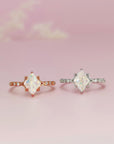Anillo de cenizas en forma de diamante de plata esterlina (kit de bricolaje)