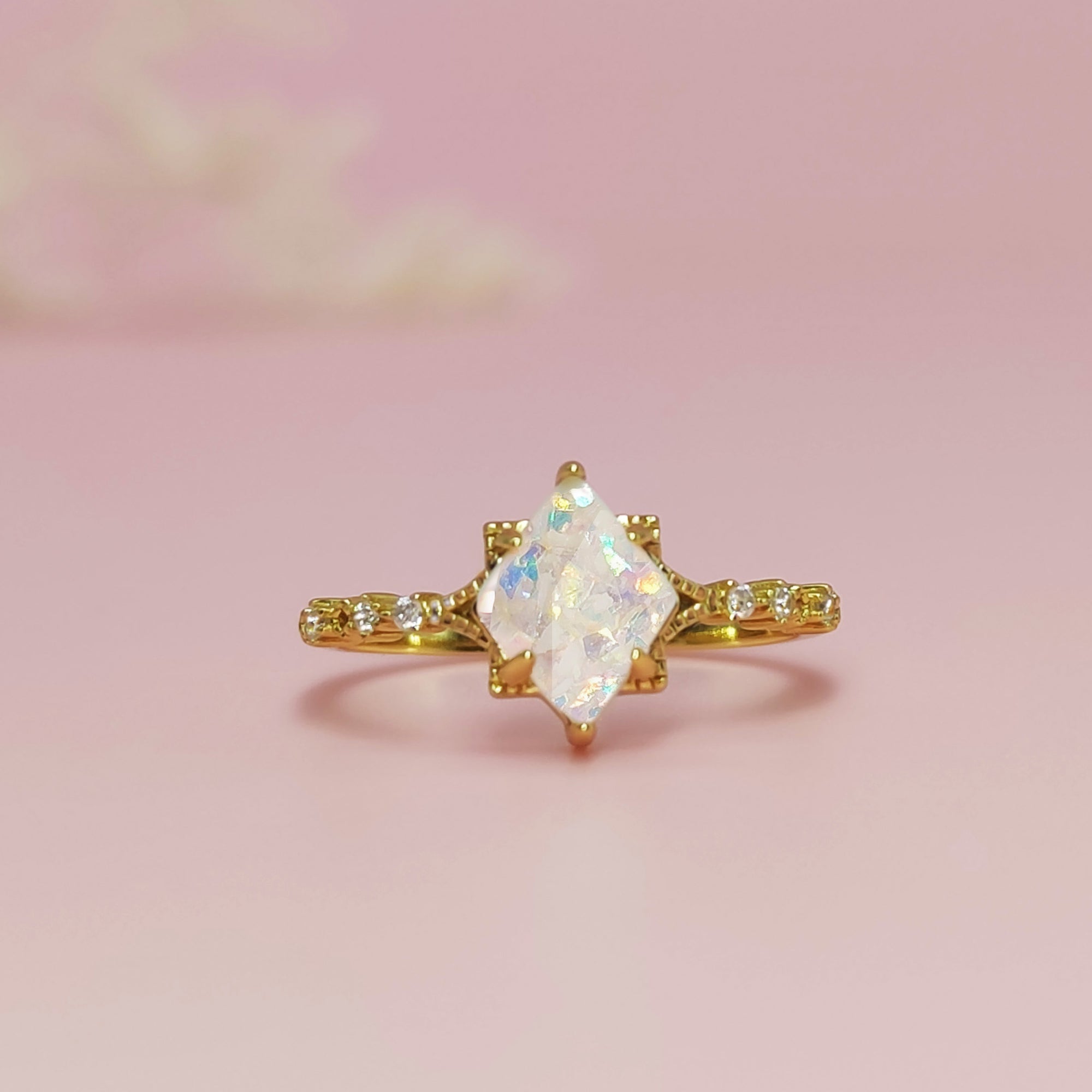Anillo de cenizas en forma de diamante de plata esterlina (kit de bricolaje)