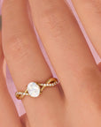 EternalTouch: Gold Oval Ashes Ring