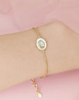 Eleanor: Solid Gold Ashes Bracelet