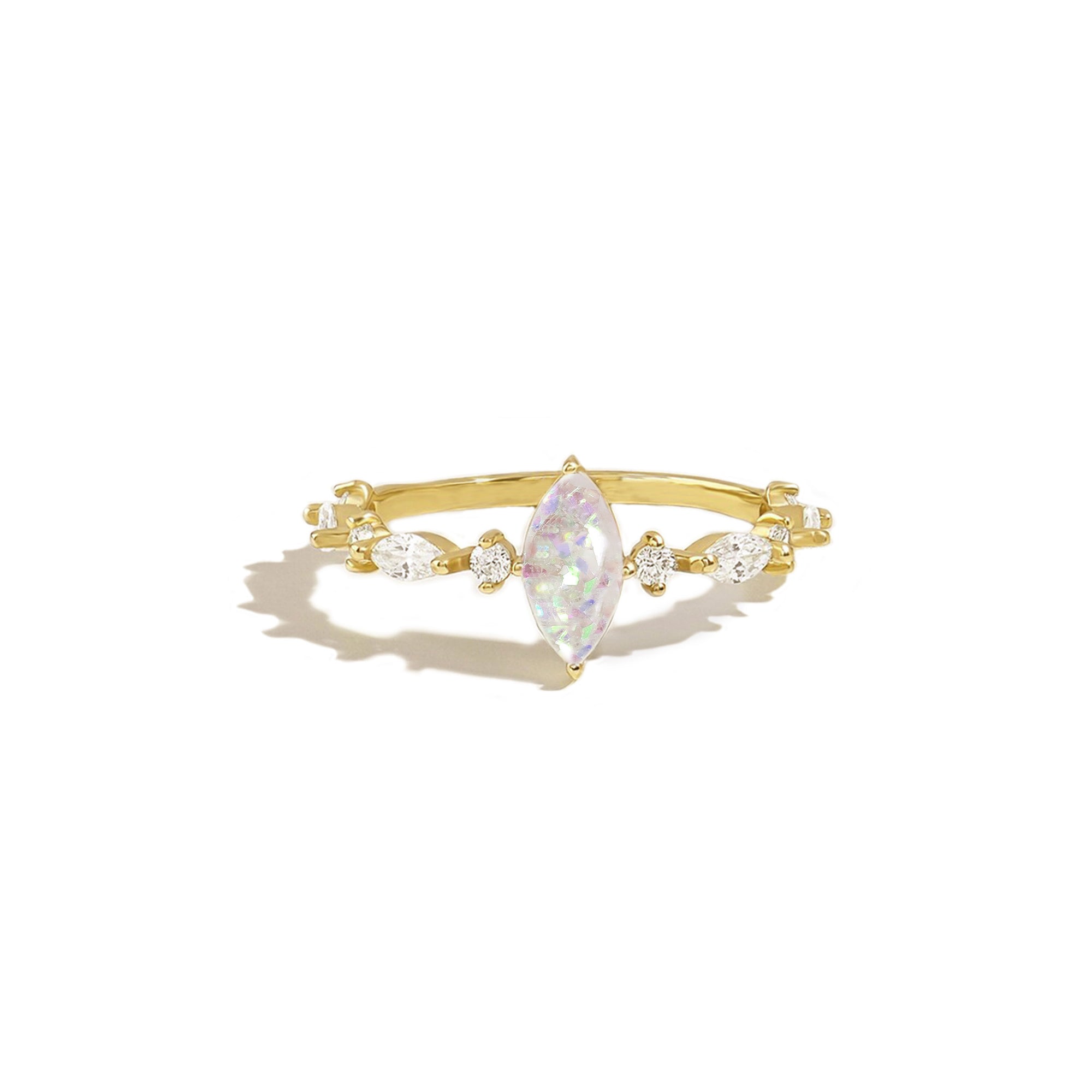 BondingBeacon: Solid Gold Marquise Ashes  Ring